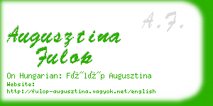 augusztina fulop business card